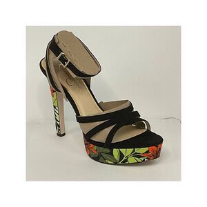 JESSICA SIMPSON Womens Black 1-1/2" Platform Balina Stiletto Heeled Sandal 5.5 M
